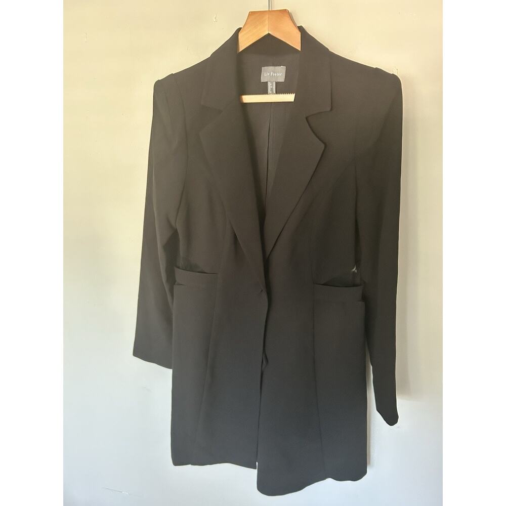 Liv Tyler Blazer With Side Cutouts Size 12 Women’s Black